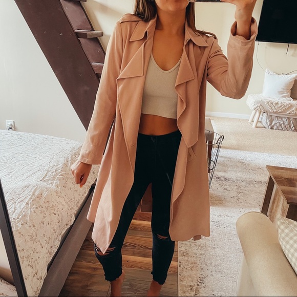 All Saints Jackets & Blazers - All Saints Bexley Mac Trench Coat Blush Pink XS
